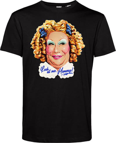 T-shirt DragQueen | Gay pride shirt kleding | Regenboog kleuren | LGBTQ | Zwart | maat XS