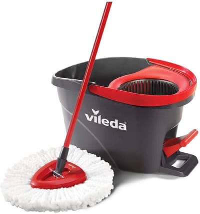 Vileda EasyWring and Clean Komplettdoos 134289 EasyWring en Clean emmer en dweil set, plastic, 1 stuk, (pak van 1 stuk)