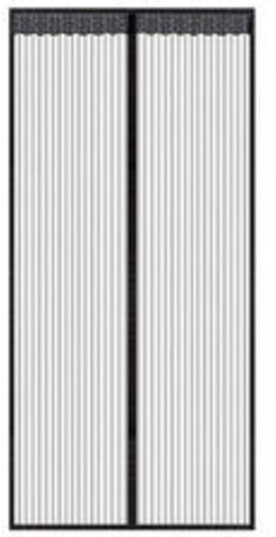 Magnetisch muggennet geschikt voor deuren – ultraduurzaam gaasdoek, magnetische sluiting aan boven- en onderkant, automatische sluiting, insectenwerend, houdt de lucht fris (80x210 cm, zwart).