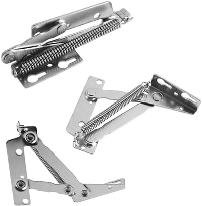 Dailygoods- Meubelscharnier 80° Links/Rechts - Veerscharnier - Opklapbare Opening - Vouwmeubilair - Scharnier Reparatie Plaat - Duurzaam Materiaal