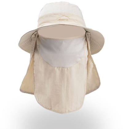 Zonnehoed - Rand 10 cm - Hoofdomtrek 56-62 cm - Unisex vissershoed - Hoed met brede rand - UV-bescherming - Geschikt voor buitenactiviteiten - Biedt bescherming voor gezicht en nek - Vissershoed - Sneldrogende zomerhoed voor buiten - Zonnehoed