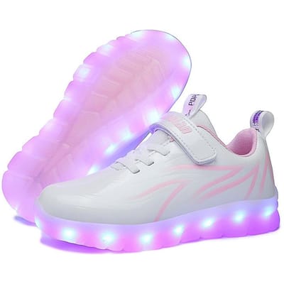 Kinderen Lichte Schoenen USB Opladen LED Licht Schoenen Spider Marquee Klasgenoten Heren- en Dames Sportschoenen 32 pink