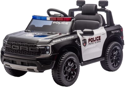 Eco Toys Elektrische Politieauto - met Sirenes & Flitslampen - voor Kinderen - Kinderauto