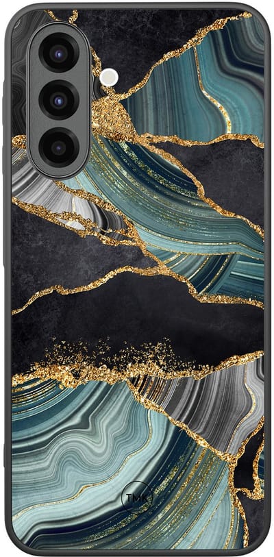 Hoesje geschikt voor Samsung Galaxy A26 - Marble jade stone - Multi - TPU case - Marmer - Hardcase zwart telefoonhoesje