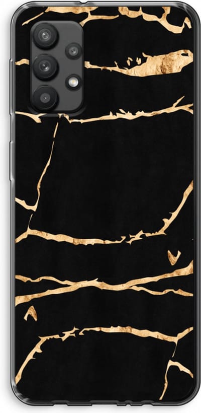 Case Company® - Hoesje geschikt voor Samsung Galaxy A32 4G hoesje - Gouden marmer - Soft Cover Telefoonhoesje - Bescherming aan alle Kanten en Schermrand