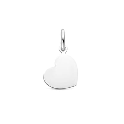 zilver gerhodineerd graveerhanger hart 10,5 mm 1339474