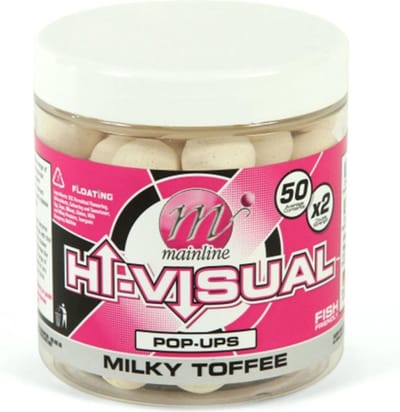 Mainline - Hi Visual Pop-ups | White Milky Toffee | 15mm - Wit