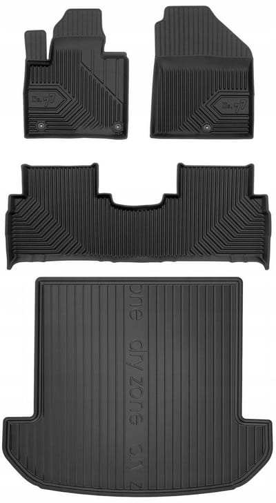FROGUM PROLINE – Rubber vloermatten + kofferbakmat set – Kia Sorento III 2015-2020 – TPE, geurloos