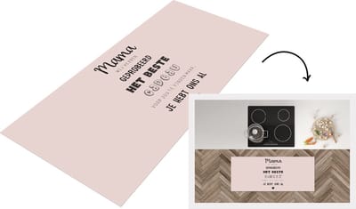 Keukenloper - Loper keuken - Spreuken - Mama je hebt ons al - Quotes - Moeder - 120x50 cm - Keukenloper vinyl
