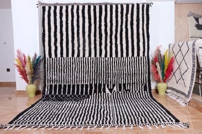 Vloerkleed - Marokkaans Vloerkleed - 300 x 200 cm - Handgemaakt & Uniek - Gemaakt van 100% wol - Beni Mrirt Tapijt met patroon