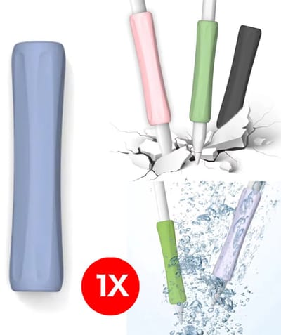 Actie4you® - Pencil Grip geschikt voor Apple Pencil 1/2 - Silicone Grip Holder - 1 stuk – Potlood Pen Hoes – Blauw