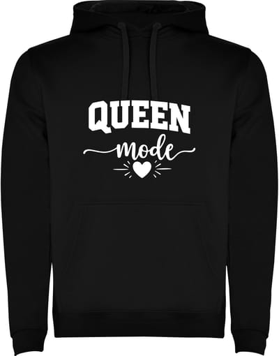 Zwarte hoodie Queen Mode - Koningin Modus - Diva Mode - humor Maat M