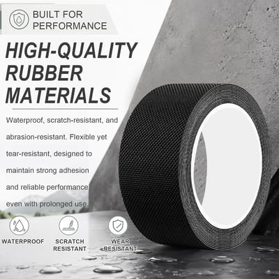 Antislip rubberen trapband 5 cm x 5 m - Waterdicht plakband voor trappen, vloeren en meubelgrepen met textuur