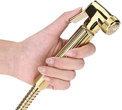 JHUBERS- Bidet Handdouche Ergonomisch - Bidet Sproeier - Wandbeugel - Koper - Antislip Handvat - Eenvoudig te Installeren - Toilet Douche
