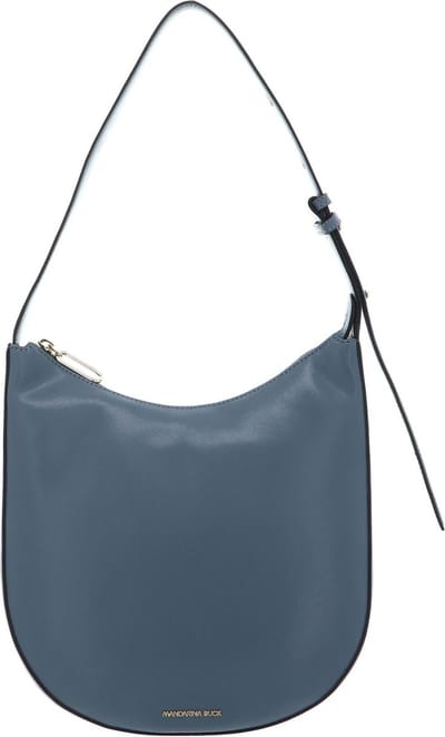 MANDARINA DUCK Leren Schoudertas Luna Hobo Stormy Weather Donkergrijs