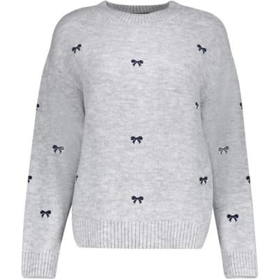 Geisha Trui Gebreide Trui Met Strikjesdessin 64538 23 Grey/navy Dames Maat - XS