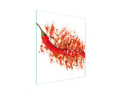 TMK ArtDeko Serie - Glazen Snijplank - 45x52 cm - Chilli