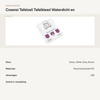 Dailygoods- Tafelzeil Waterdicht - Tafelkleed Afwasbaar - Tafelkleed Plastic - Tafelzeil 140 x 200 - Tafelkleed met Bladpatroon - Modern Design