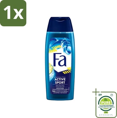 1 x Fa Men - Douchegel - Active Sport - Verfrissend - Green Citrus - 250 ml - Deodorant Spray - 48 Uur Bescherming - Sport Deodorant - Verfrissend - Zweet En Geuren