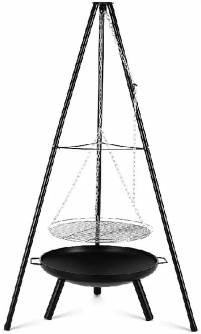 VIEMAE Barbecue - Barbecue houtskool - Barbecue met vuurschaal - Barbecues - Barbecue grillplaats - Vuurschaal - Outdoor - Zwart
