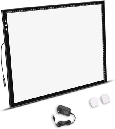 HSK A2 Artist Tracing Light Box Kopie Tafel, 12V2A Adapter Power Dimmerable 5000 Lux Lock Knop Artcraft Light Pad voor Tatto Tekenen, Schetsen, Animatie, Diamant Schilderen