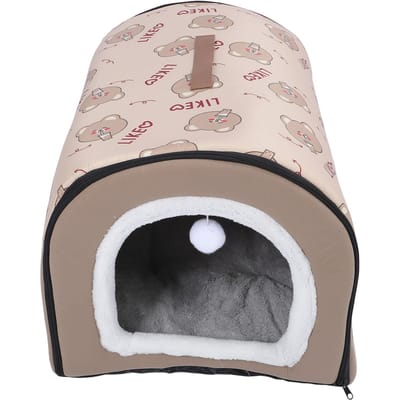 Niche d'intérieur chaude pour chien avec coussin amovible et lavable, confortable et confortable pour dormir à l'intérieur XL gray