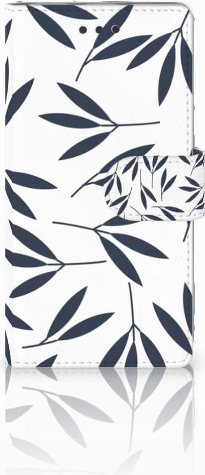 Huawei Ascend P8 Lite Hoesje Leaves Blue