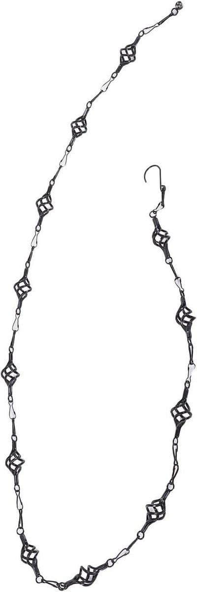Regenketting Ijzer - Waterafleider Tuin - Dakgoot Leiding - Decoratief Waterornament - 656FT - Zwart