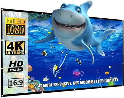 Projectiescherm - Beeld scherm - Thuisbioscoop Ervaring - Dubbelzijdig Projectie - 120 inch - Wit