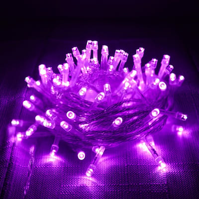 MUPOO Fairy LED Lichtslinger Paars – 20M met 200 LEDs, Laag Energieverbruik & Veilig, Eénknopsbediening, 8 Modi – Kerstverlichting Buiten voor Tuin, Raam, Feest & Kerstdecoratie