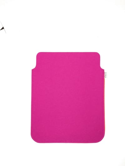 Daff - Vilt Tablethoes - Fuchsia/Zwart - 21.5 x 26cm - Merinowol - tot 11inch