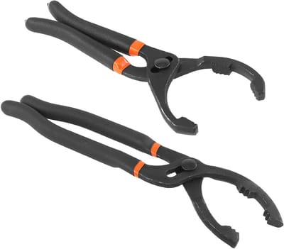 Set van 2 verstelbare oliefilter sleutels van 10 en 12 inch voor auto, motor en vrachtwagen gebruik