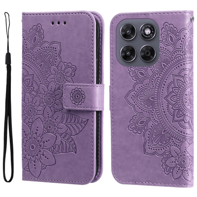 Comfycase Motorola Moto G67 / G77 Mandala Wallet Paars
