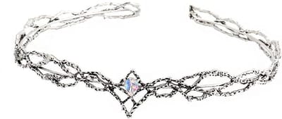 JeiibrZui Kristallen Tiara Haarband - Verstelbaar - 1 Stuks - Zilver Voor Bruiloft Feest Halloween