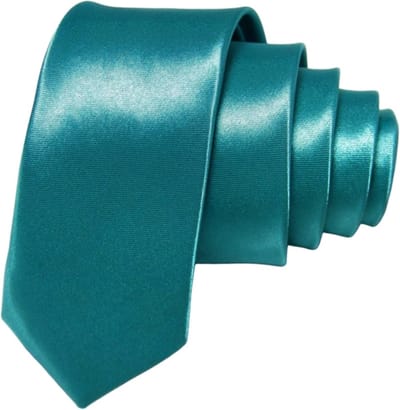 Fako Fashion - Skinny Stropdas - Smal - 5cm - Smalle Das - Effen - 145cm - Aqua/Turquoise