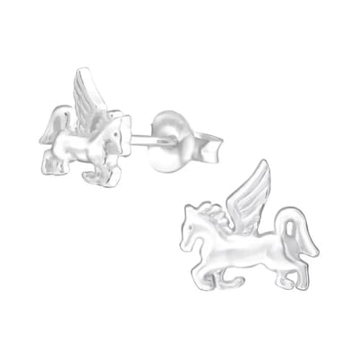 Aramat Jewels | Oorbellen | Zilveren Eenhoorn Oorbellen - Cadeau tip Meisje | | | |10mm | Zilver | Kinderen | Verkleurd niet