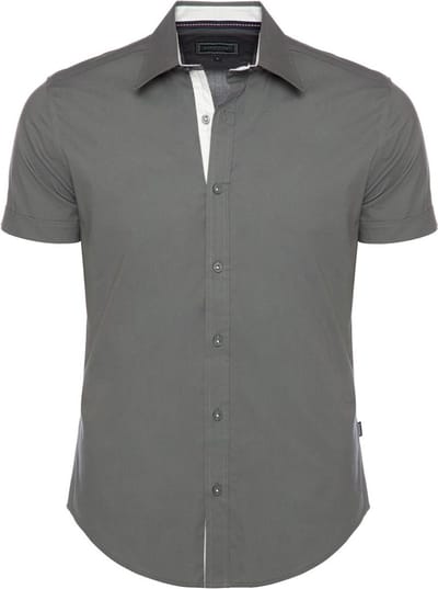 Grijs Overhemd Korte Mouw Met Stretch Carisma 9102 - M