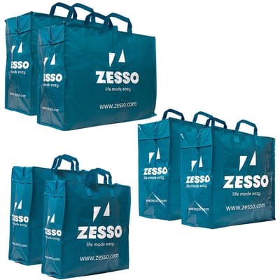 Zesso Big Shopper Mix Zesso Bag 2x M, 2x L, 2x XL - Voordeelpakket Set van 6