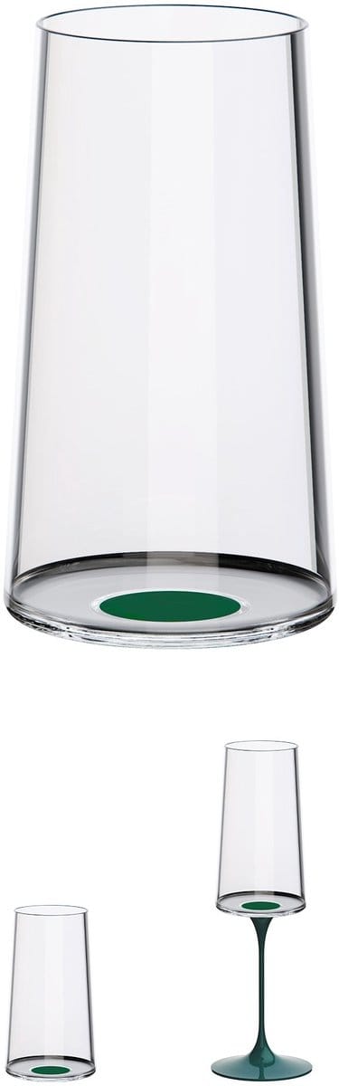 Trebonn SplitGlass - Longdrinkglas / Champagneflute - 320ml - Set van 2 - Groen
