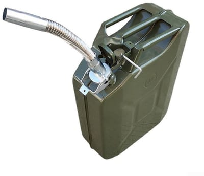 Allecto - Zilveren Flexibele Giettuit - Hoogwaardige Metalen Jerry Can Uitloop Nozzle - 30cm - Duurzaam - Geschikt voor 5L-20L - Lekvrije Afdichting