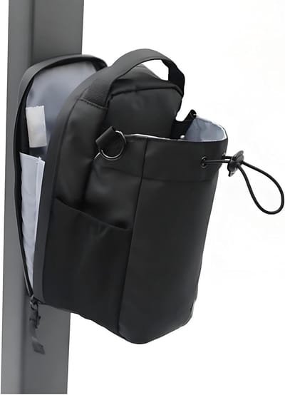 Magnetische Gymtas Met Grote Capaciteit - Draagtas Met Telefoonvak, Waterfles Organizer, Sportief, Zwart