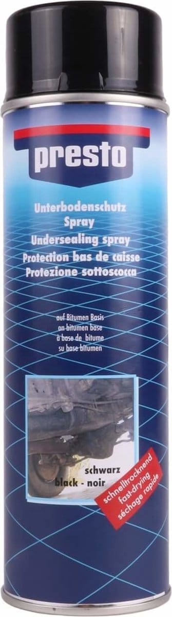 Presto Bitumen Coating - Roestbescherming - Geluidsisolatie - Waterafstotend - 500 ml - Zwart