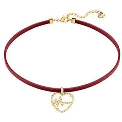 Swarovski EKG Hart Hanger Ketting Dameskettingen Rood 5470163 Box (Random Color) brown