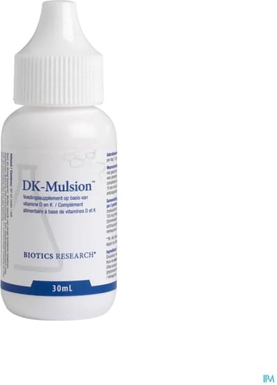 Biotics - DK Mulsion - Vloeibaar Vitamine D3 K1 K2 Supplement voor Botten, Spieren en Immuunsysteem - 30ml