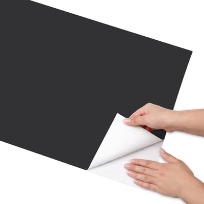 Coloray Meubel Wrap Folie - Zwart Meubelfolie - 50x100 cm - Meubelfolie Zelfklevend Zwart - Wrapfolie Keuken - Minimalist Meubelfolie - Decoratiefolie - Tafeldecoratie - Achtergronden en patronen