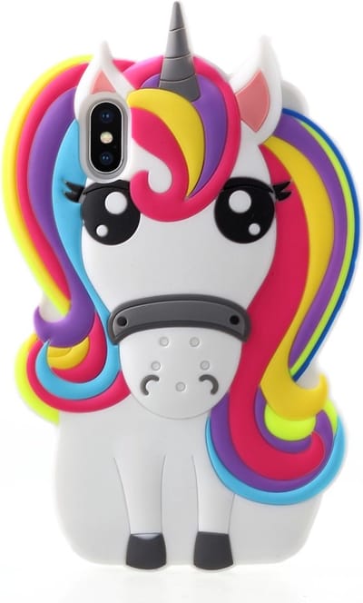 Peachy Eenhoorn hoesje Silicone Beschermend hoesje geschikt voor iPhone XS Max