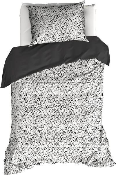 De Witte Lietaer Dekbedovertrek Waddle Dark Shadow - Eenpersoons - 140 x 200/220 cm - Katoen Satijn