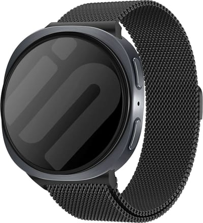 Strap-it Milanese band - Milanees mesh bandje geschikt voor Samsung Galaxy Watch 9 (40/44mm) / Watch 8 (40/44mm) / 8 Classic (46mm) - zwart