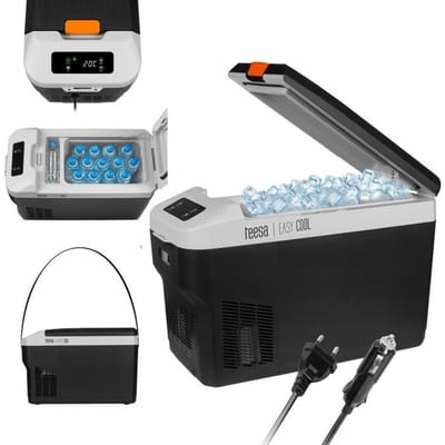 TEESA professionele compressor reiskoelkast met vriesfunctie 25L - DC12/24V - AC 230V - Autokoelkast, Compressor, Draagbare Kleine Koelkast met Vriesvak, Voor Voertuigen, Vrachtwagens, Campers, Boten, Mini Elektrische Koeler, Voor Autoritten, Reizen