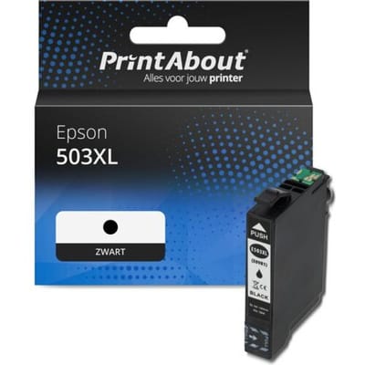 PrintAbout Inktcartridge 503XL (C13T09R14010) Zwart Hoge capaciteit geschikt voor Epson